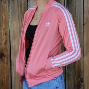 🌺🕊PINK ADIDAS ZIP-UP SPORTS JACKET